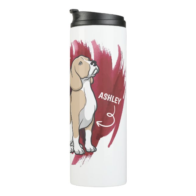 Garrafa Térmica Presente Bonito de Beagle para Pai de Cachorro Mãe (Rotação à direita)