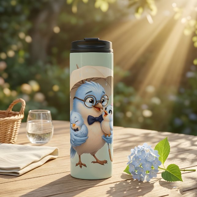 Garrafa Térmica Presente de Caneca Térmica Pai Pássaro (Criador carregado)