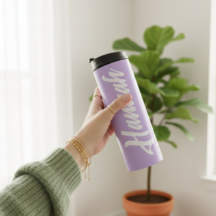 Garrafa Térmica Presente de Copo Personalizado Roxo para Mãe, Avó