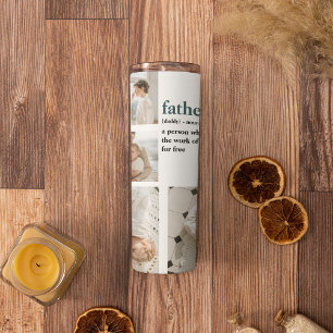 Garrafa Térmica Presente de Dia de os pais Feliz para Foto de Cola