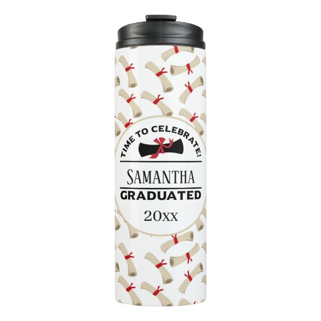 Garrafa Térmica Presente de Graduação Personalizada | Hora De Cele (Frente)