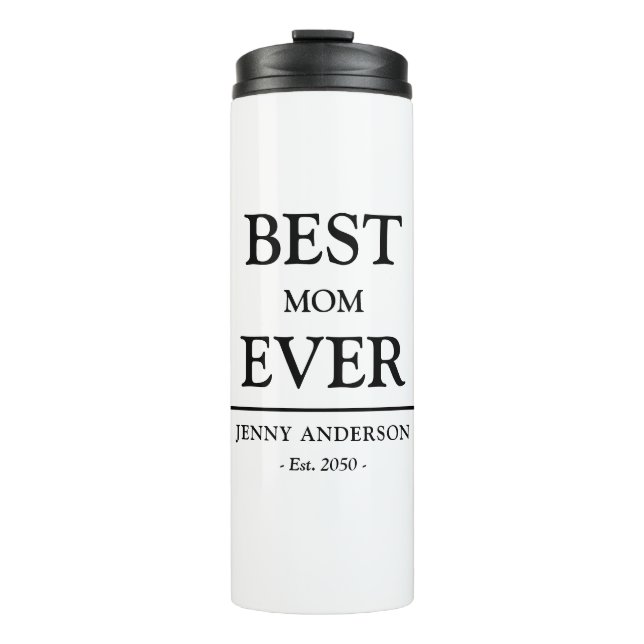 Garrafa Térmica Presente de Mãe Simples Design Personalizado Melho (Frente)