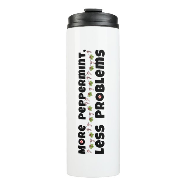 Garrafa Térmica Presente de Natal - "Mais hortelã, menos problemas (Frente)