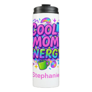 Garrafa Térmica Presente Neon Rosa Azul Personalizado para Mãe