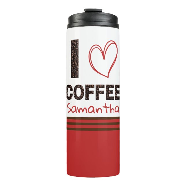 Garrafa Térmica Presente para Amante de Café Nome Personalizado De (Frente)