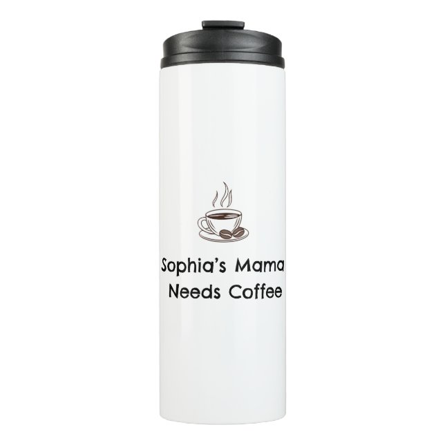 Garrafa Térmica Presente para Mãe da Sophia | Nome Personalizado P (Frente)