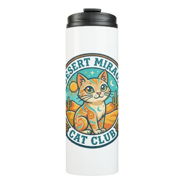 Garrafa Térmica Presente para Mãe de Gato Miragem do Deserto - Mir (Frente)