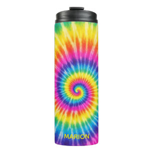 Garrafa Térmica Presente Personalizado Colorido Tye-Dye