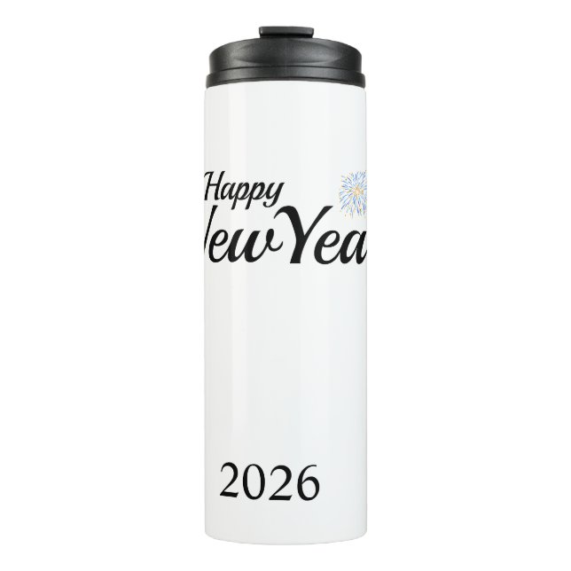 Garrafa Térmica Presente Personalizado de Ano Novo Feliz (Frente)