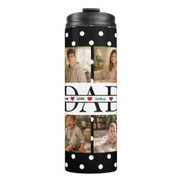 Garrafa Térmica Presente Personalizado Elegante Preto com Bolinhas