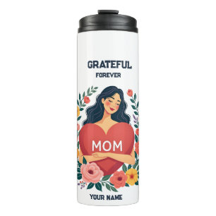 Garrafa Térmica Presente Personalizado para a Mamãe   Design com N