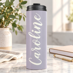 Garrafa Térmica Presente Personalizado para Noiva com Nome Lavanda
