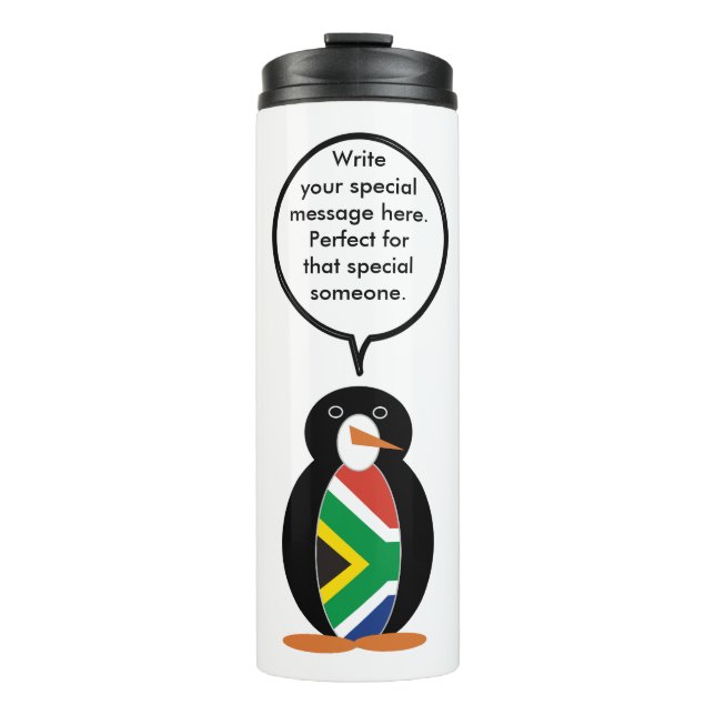 Garrafa Térmica Presente Personalizado Pinguim Vida Selvagem Áfric (Frente)