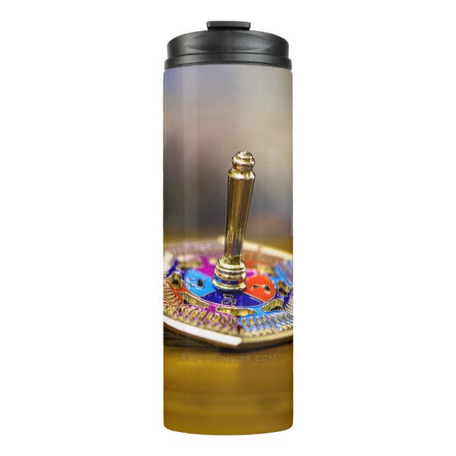 Garrafa Térmica Presente SlipperyJoe Hanukkah dreidel base octogon (Frente)