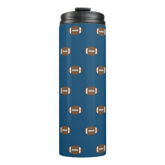 Garrafa Térmica Presente Térmico de Futebol Azul (Frente)