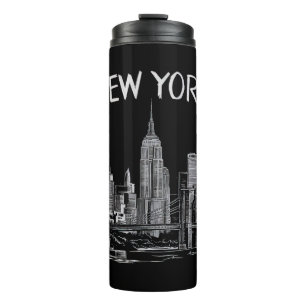 Garrafa Térmica Presentes de Nova York para Homens Mulheres Cidade
