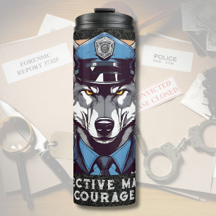 Garrafa Térmica Presentes personalizados de lobo para agentes da p