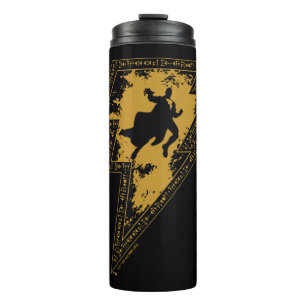 Garrafa Térmica Preto Adam - Gráfico do relâmpago com aflição