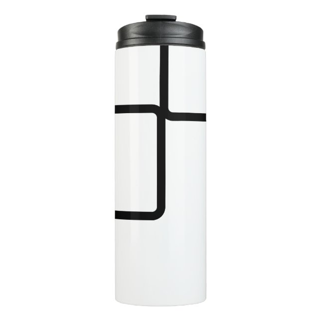 Garrafa Térmica Preto e branco (Frente)