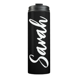 Garrafa Térmica Preto e Branco Personalizado