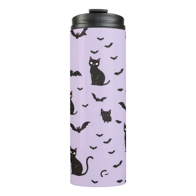 Garrafa Térmica Preto Gato e Bat (Frente)