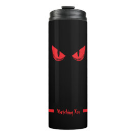Garrafa Térmica Preto Vendo Você Assustador Olhos Vermelhos