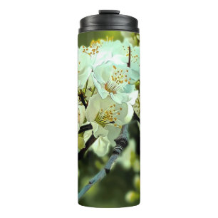 Garrafa Térmica Primavera Blossom - Ilustração Ornamental Verde