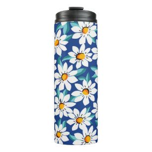 Garrafa Térmica Primavera daisies: padrão floral de tendências.