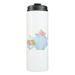 Garrafa Térmica primavera floral, chá, chá alto, chá floral, jardi