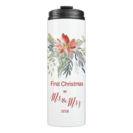 Garrafa Térmica Primeiro Natal Juntos como Sr. e Sra.