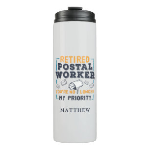 Garrafa Térmica Prioridade de aposentadoria do trabalhador postal 