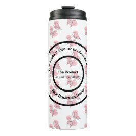 Garrafa Térmica Produto Preto e Branco Minimalista Moderno Elegant