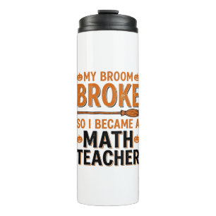 Garrafa Térmica Professor de Matemática Engraçado Desenho de Vasso