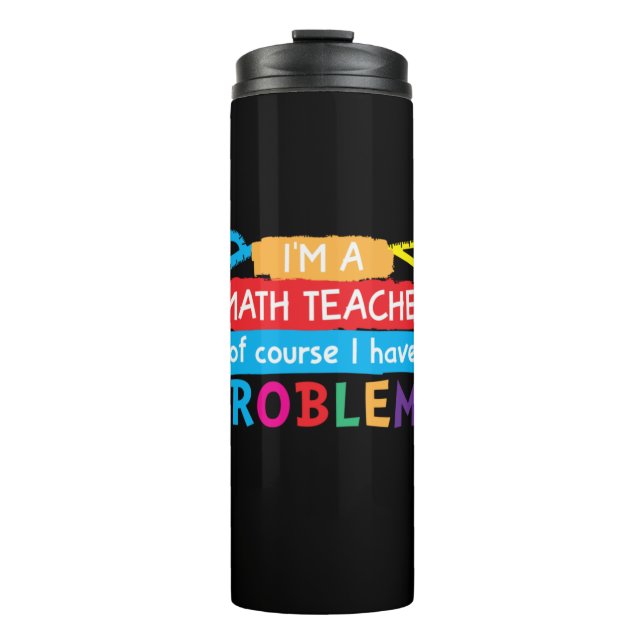 Garrafa Térmica Professor De Matemática Sou Professora De Matemáti (Frente)