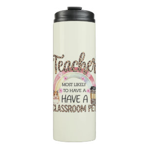 Garrafa Térmica Professora Oferece Engraçado Mais Provável A Dizer