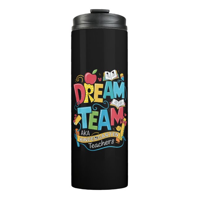 Garrafa Térmica Professores do Jardim de Infância do Dream Team de (Frente)