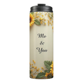 Garrafa Térmica Projeto de Jardim de Girassóis de Verão