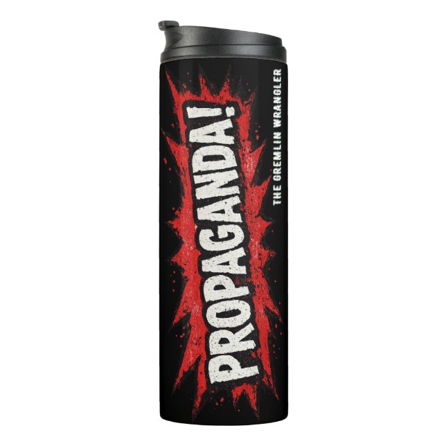Garrafa Térmica Propaganda!  Slogan Copo Térmico (Rotação à direita)