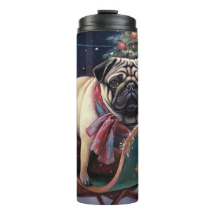 Garrafa Térmica Pug Christmas Fesason Season