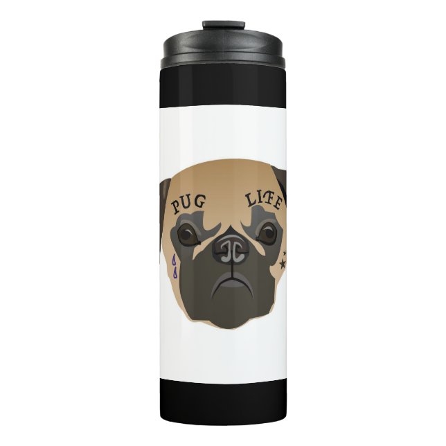 Garrafa Térmica Pug Life Cute Pug Lover Gift (Frente)
