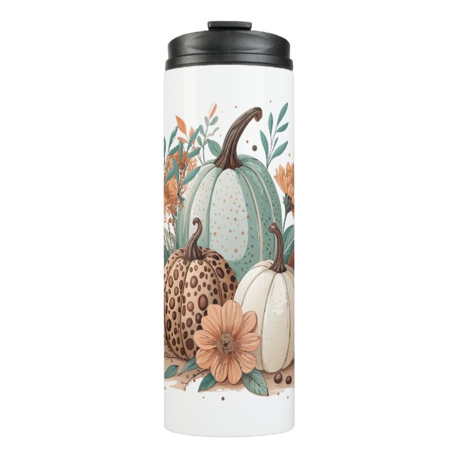 Garrafa Térmica Pumpkin Boho Floral (Frente)