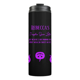 Garrafa Térmica Pumpkin Roxo de Halloween Doce ou Bonita