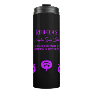 Garrafa Térmica Pumpkin Roxo de Halloween Doce ou Bonita