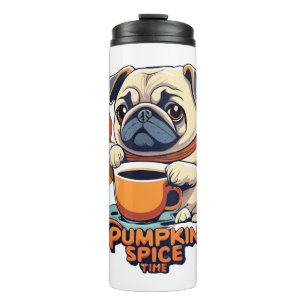 Garrafa Térmica Pumpkin Spice Time Dog Pai Mãe Gpresente de Hallow