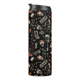 Garrafa Térmica Punk Rock Pattern - Negrito e rebelde