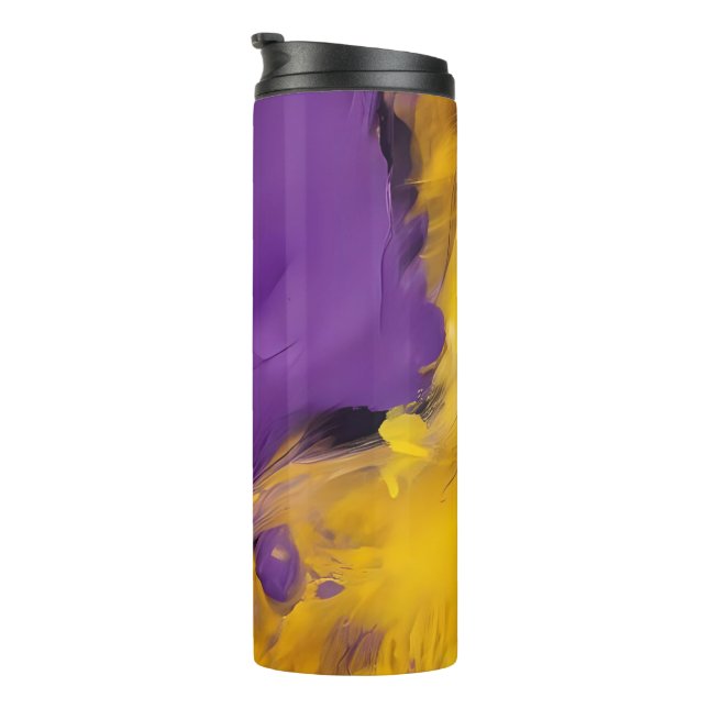 Garrafa Térmica Purple and Gold Abstract (Rotação à direita)
