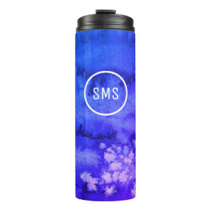 Garrafa Térmica Purple Blue watercolor