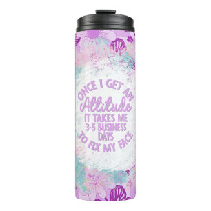Garrafa Térmica Purple Butterflies and Flowers Sassy Sarcasm