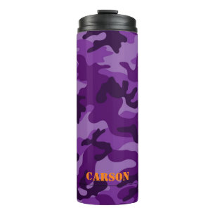 Garrafa Térmica Purple Camo Sports Modern Orange NAME Viagem