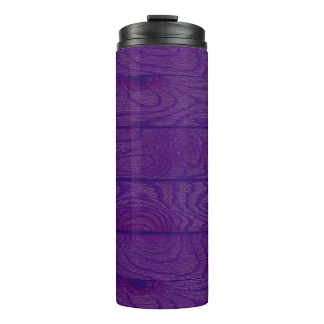 Garrafa Térmica purple wood grain flooring look (Frente)